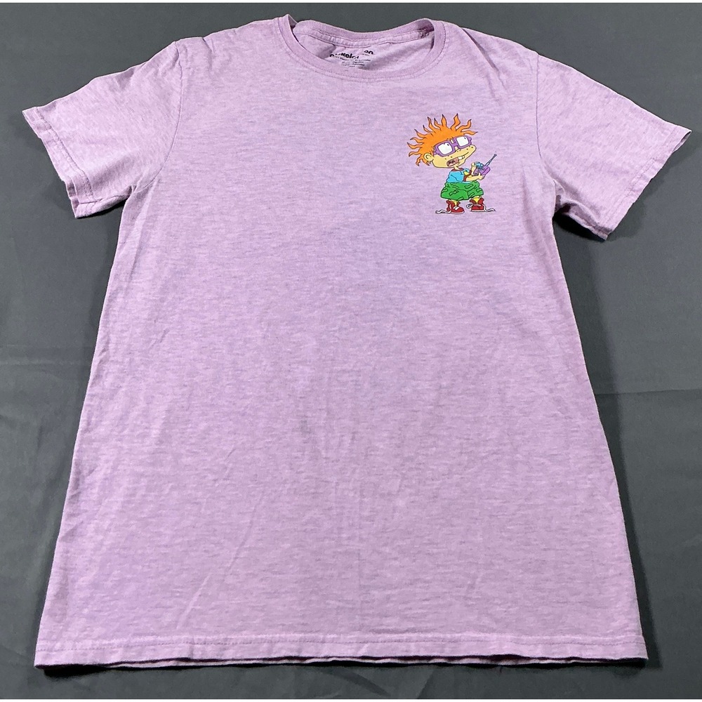 Nickelodeon Rugrats T-Shirt Purple Chuckie Tommy Graphic Mens Small 90s Cartoon